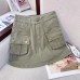 2023 New Women Denim Short Skirts Women Spring Summer High Waist Double Pcokets A Line Skirt Korean Fashion Casual Streetwear