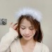 Fairy Ostrich Hair Band Black and White Feather Headband Elegant Women Hoop Eye-catching Hairband Girls Hair Accessories