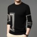 High Quality Men's Knitted Pullover Autumn/Winter New O-Neck Print Long Sleeve Sweater British Business Casual Warm Underlay