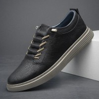 Fashion Men's Casual Shoes Genuine Leather Lace-up Sneakers High Quality Winter Men Sport Shoes