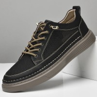 Handmade Designer Men's Shoes New Low Top Men Sneakers Casual Genuine Leather Outdoor Walking Shoes Tennis Skateboard