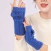 Women Stylish Hand Warmer Winter Gloves Arm Crochet Knitting Faux Wool Mitten Warm Fingerless Glove Twist Pattern Women Gloves